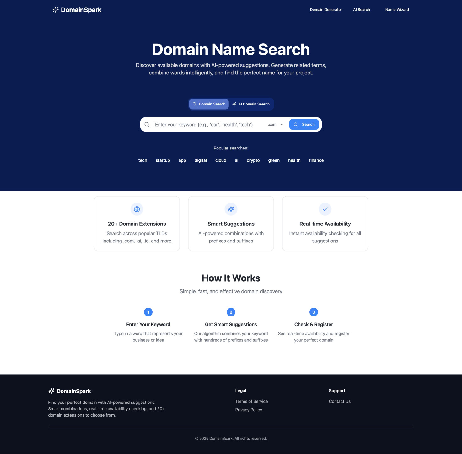 Domain Name Search Tool