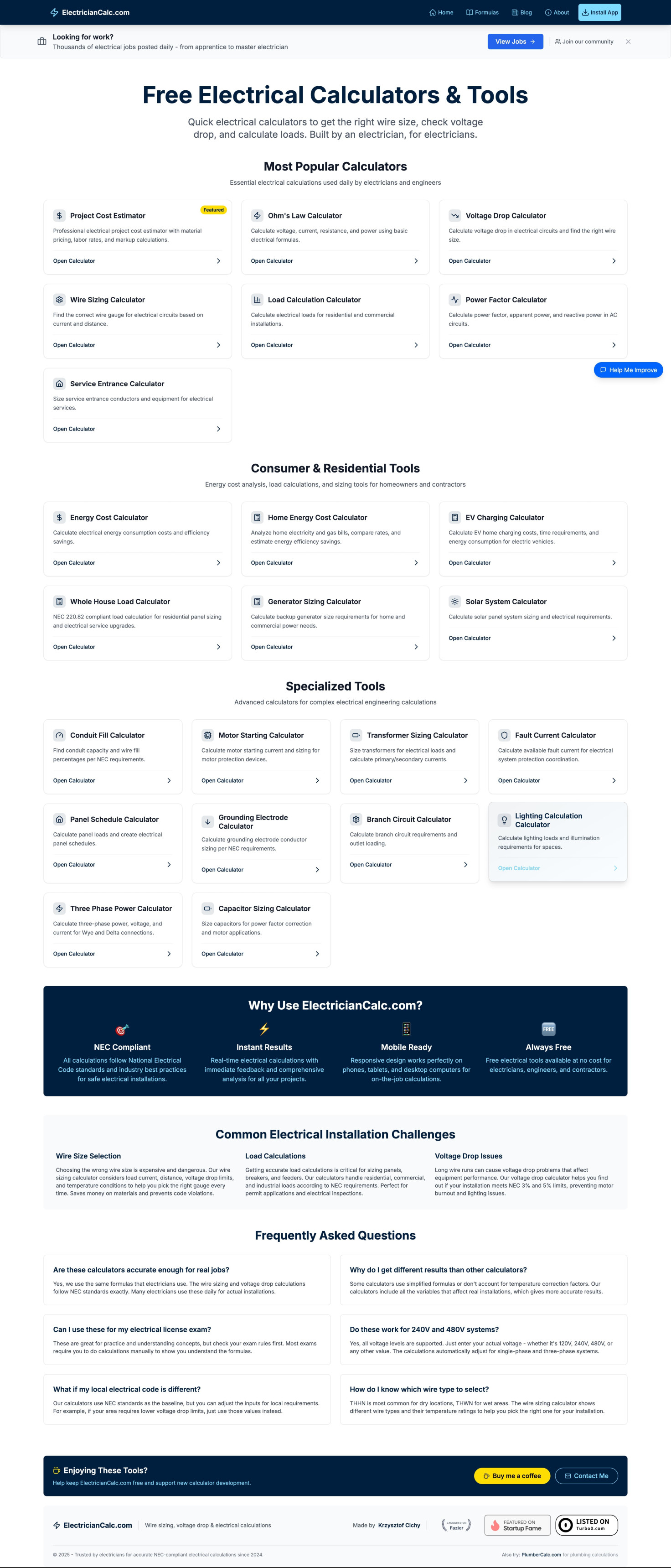 ElectricianCalc.com