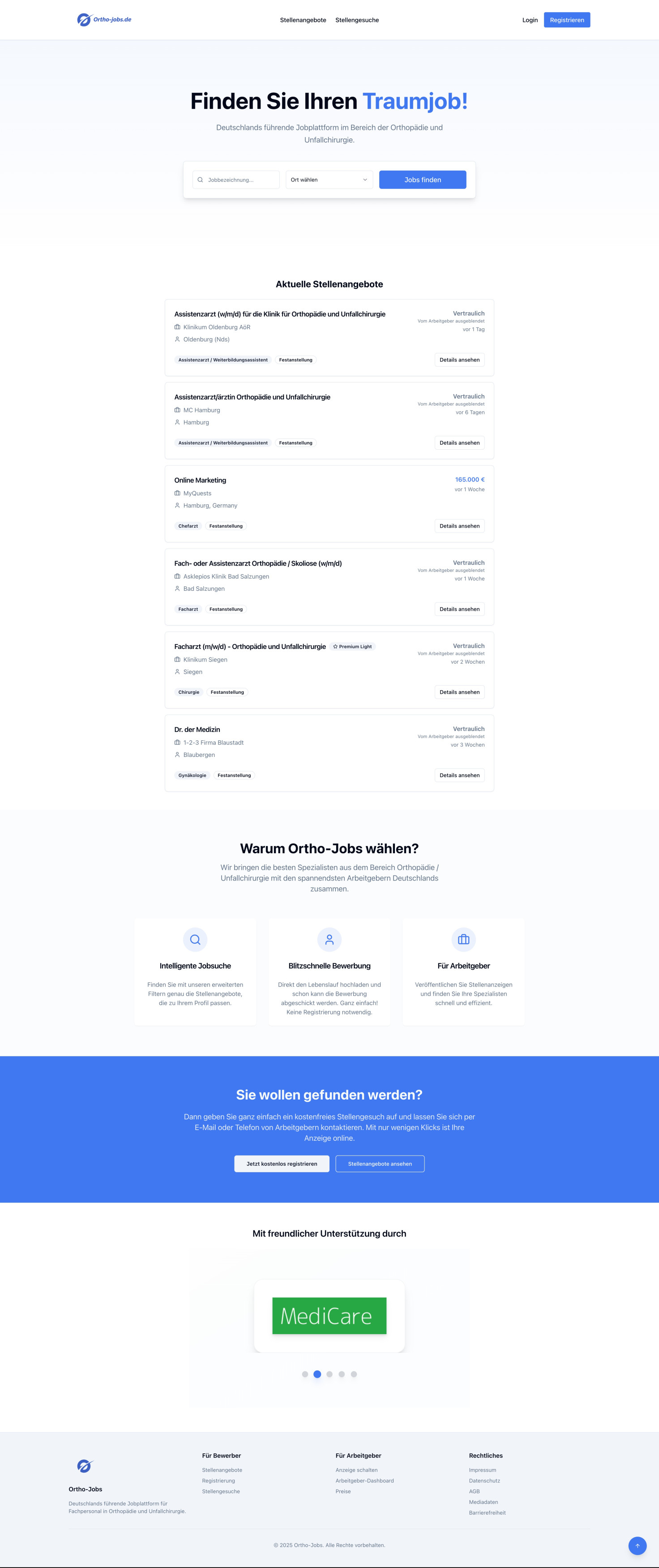 Germany’s leading job platform for orthopedic specialists