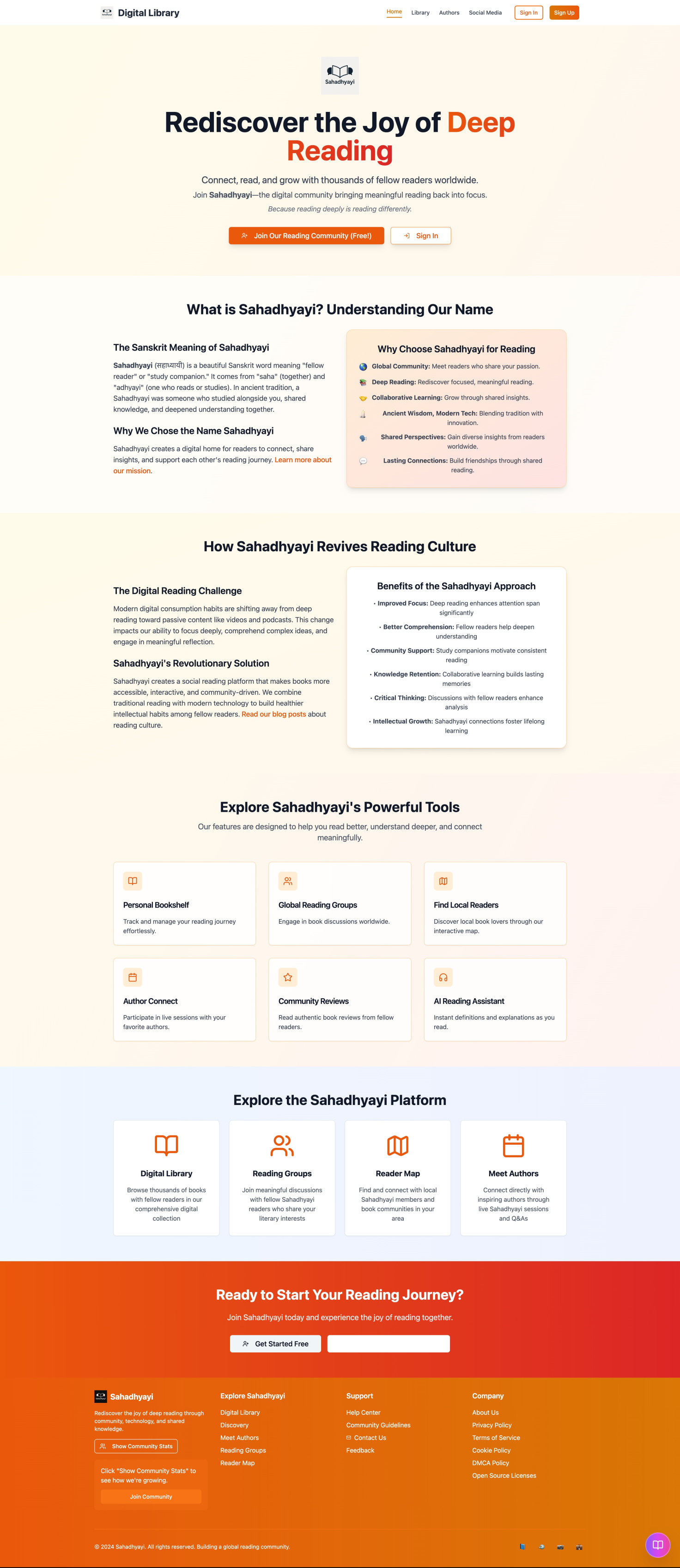 Sahadhyayi – A Social Platform for Deep Readers