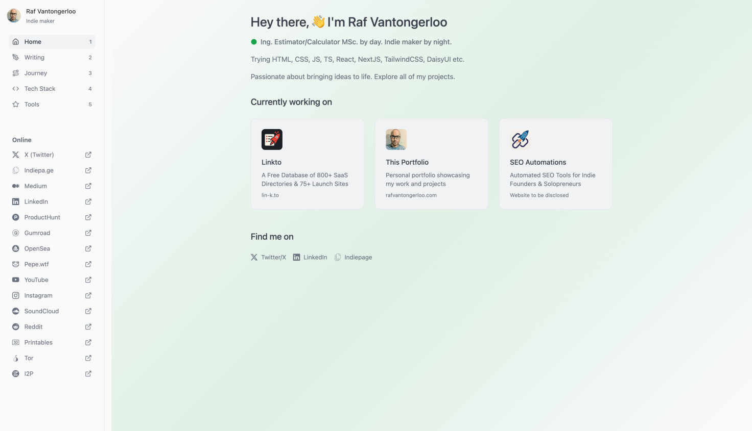 Portfolio of Raf Vantongerloo