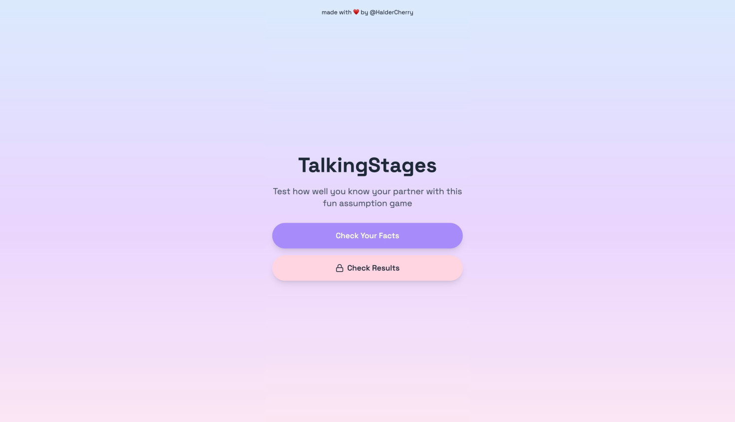 Talking Stages – Fun Relationship Quizzes for Couples