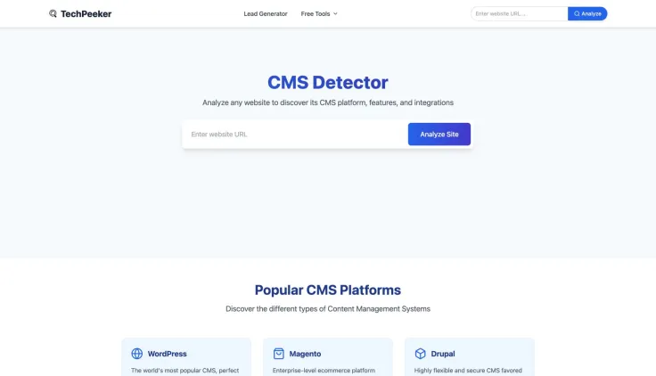 Free CMS Detector