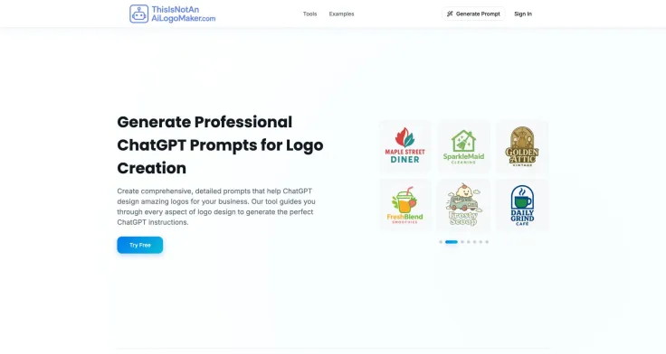 ThisIsNotAnAiLogoMaker - free ai prompt generator for logo design