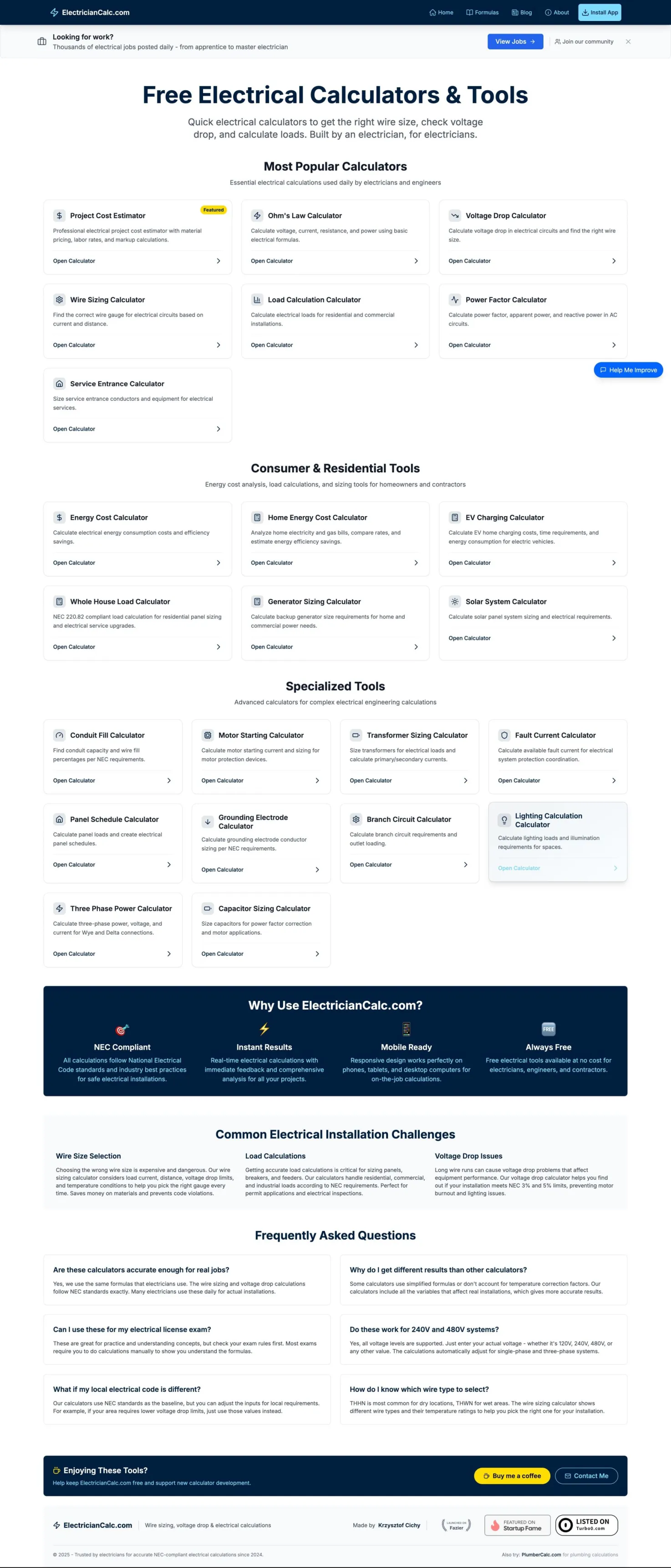 ElectricianCalc.com