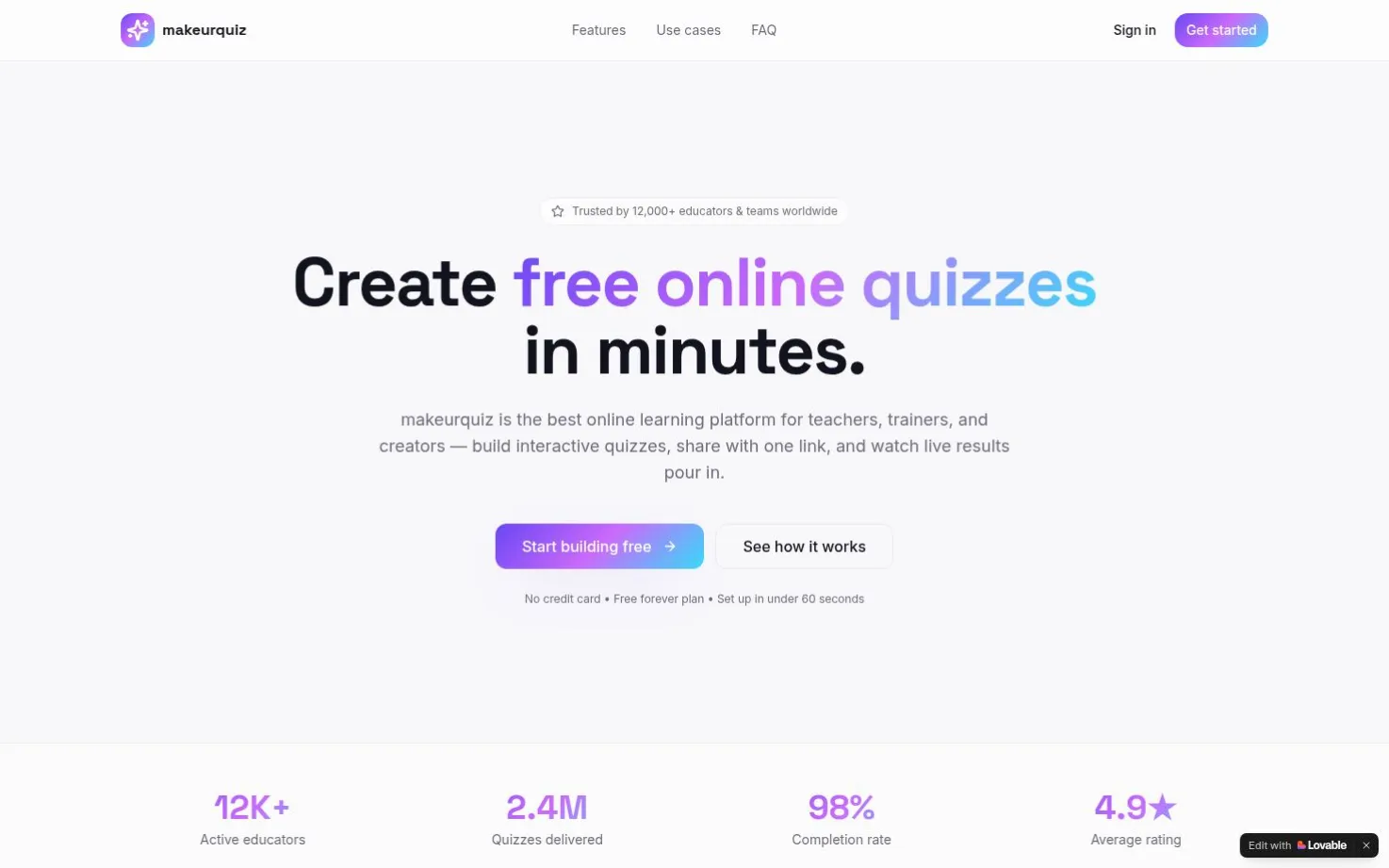 Free Quiz Maker