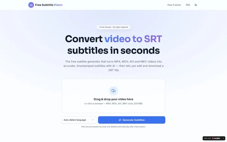 Free Subtitle Maker