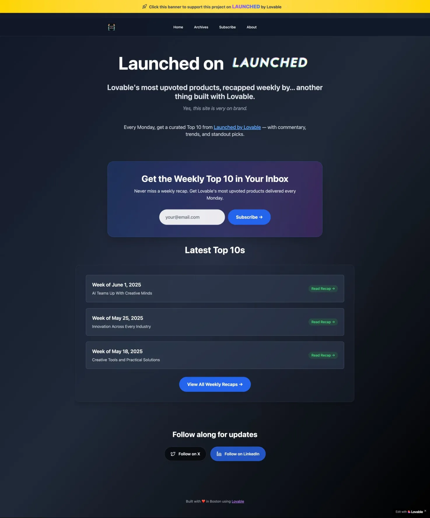 Launched on LAUNCHED