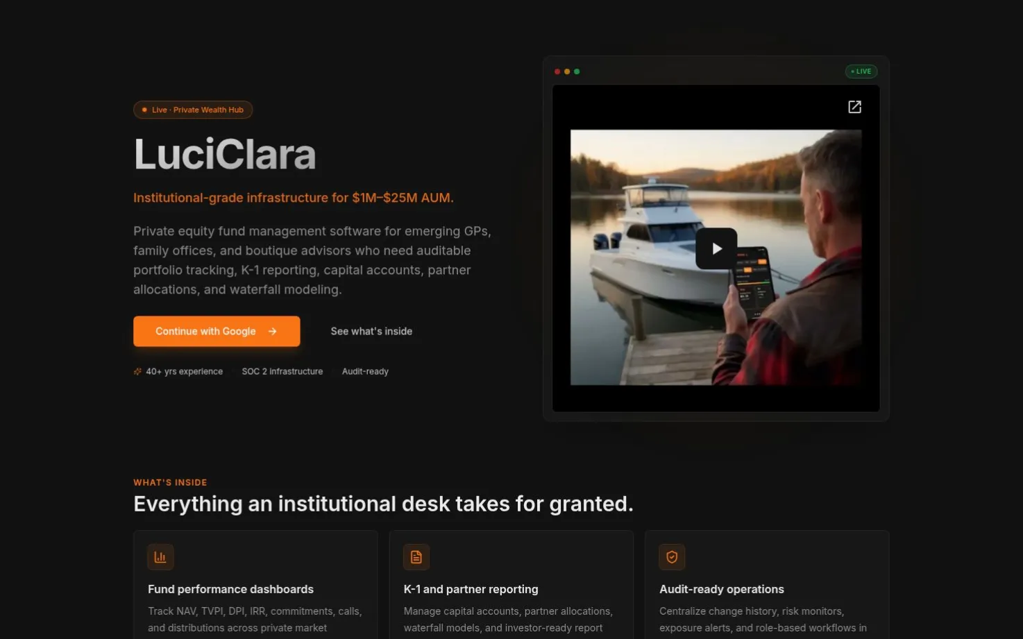 LuciClara Private Wealth Hub