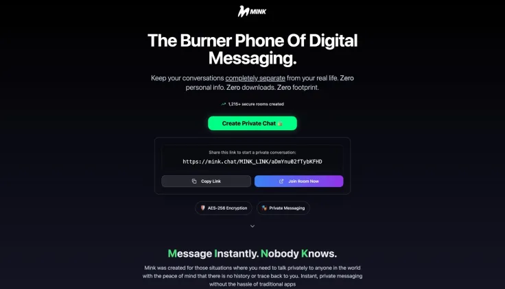 Mink Chat | Instant Anonymous Messaging