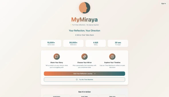 MyMiraya - AI-Powered Personal Reflection Platform