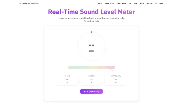 Online Decibel Meter