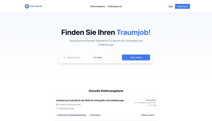 Germany’s leading job platform for orthopedic specialists