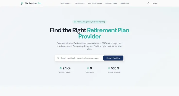 Plan Provider Pro - Retirement Plan Marketplace