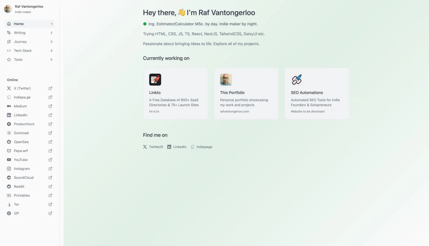 Portfolio of Raf Vantongerloo
