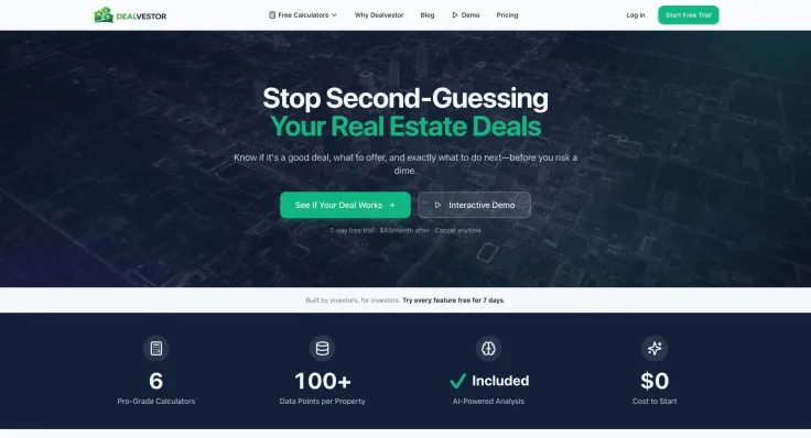 Dealvestor - AI Deal Management Tool for Real Estate Investors