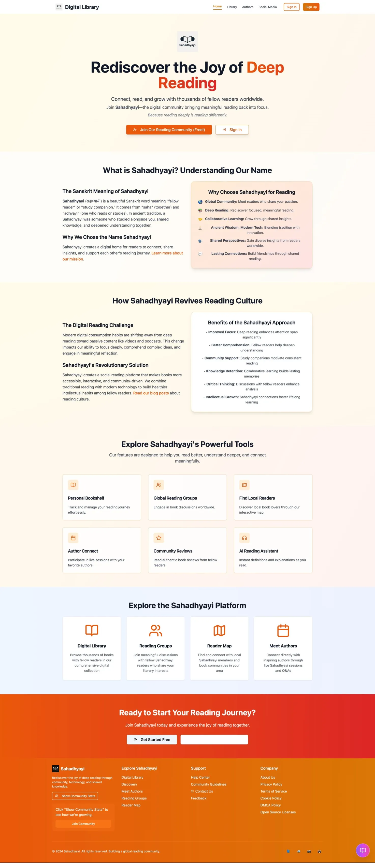 Sahadhyayi – A Social Platform for Deep Readers
