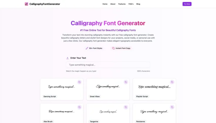 Calligraphy Font Generator