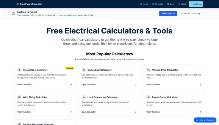 ElectricianCalc.com