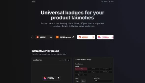 Launched Badges
