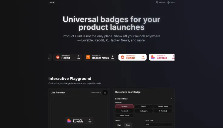 Launched Badges