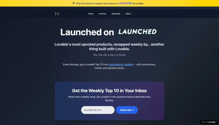 Launched on LAUNCHED