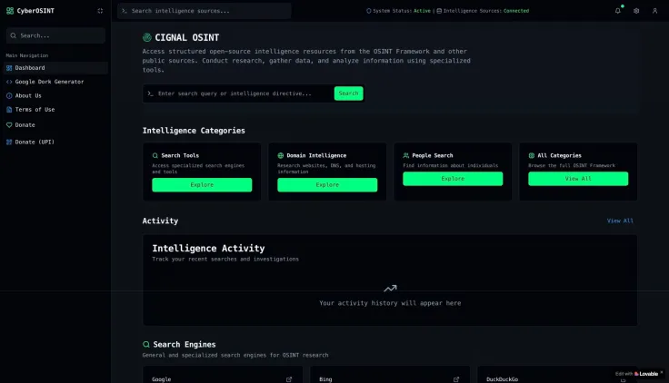 CignalOSINT (AI Powered)