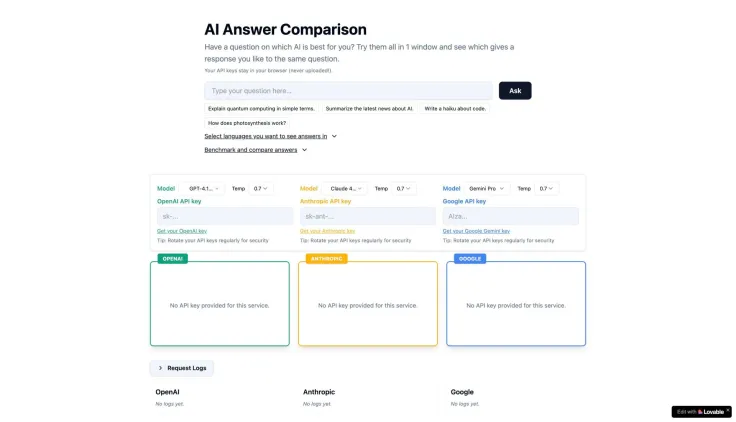 AI Answer Comparison