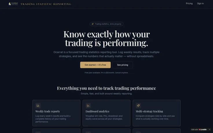 Trade Statistic Reporting