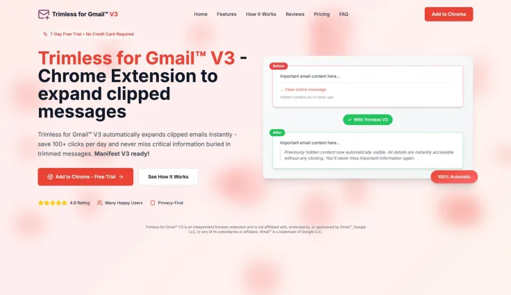 Trimless for Gmail™ V3