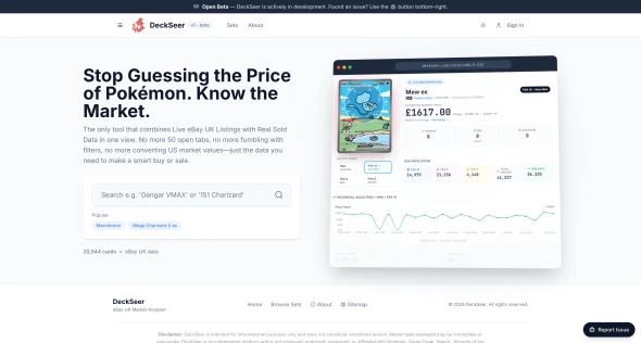 DeckSeer Pokémon Price Analyser