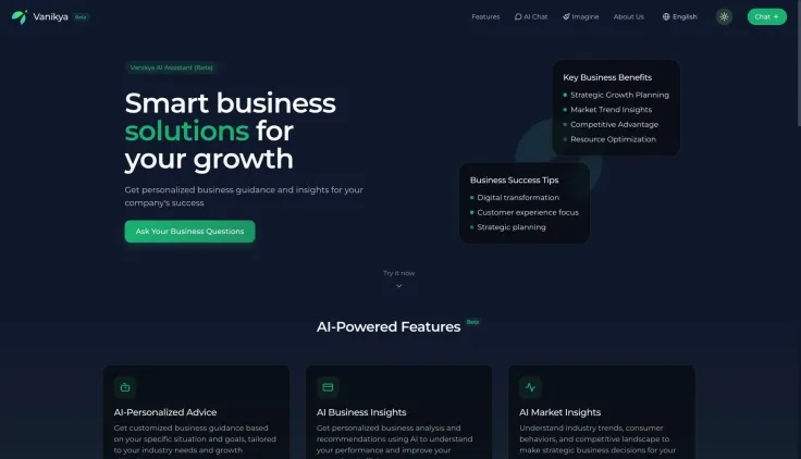 Vanikya AI - Smart business solutions for your growth